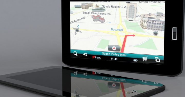 tableta ca navigator GPS auto